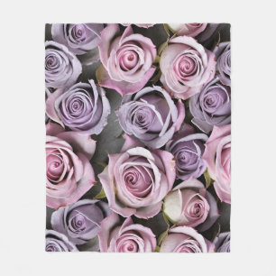 Cobertor De Velo Rosas Lavanda Com Lilás Suave E Rosa