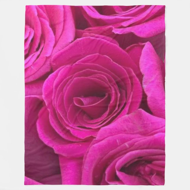 Cobertor De Velo Rosas Rosa (Frente)