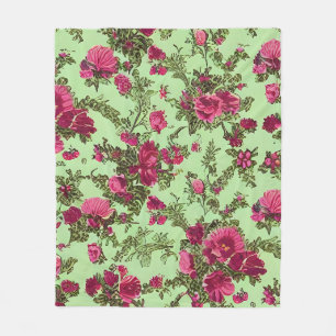 Cobertor De Velo Rosas Rosa Vitorianas