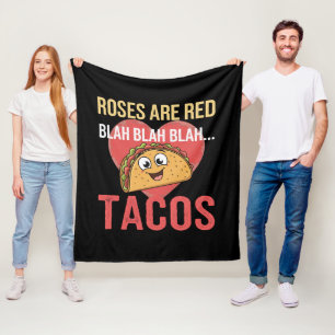 Cobertor De Velo Rosas São Vermelhas Blah Tacos Dia dos Namorados C