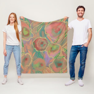 Cobertor De Velo Rosas selvagens multicolores