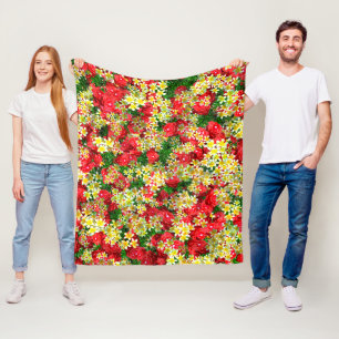 Cobertor De Velo rosas vermelhas E Frangipanas, Flancão Médio