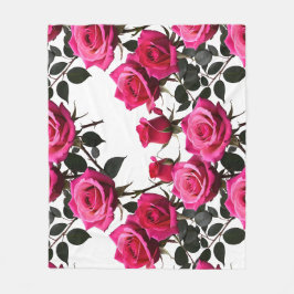 Cobertor De Velo Rosas Vermelhas e Rosas agrupadas em um branco for
