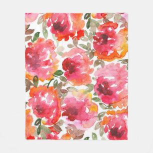 Cobertor De Velo Rosas vermelhas Shabby, padrão perfeito.