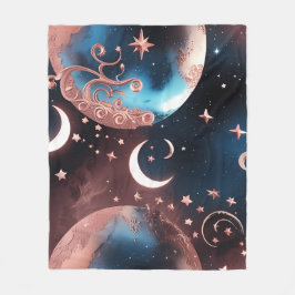 Cobertor De Velo Rose Gold Celestial Moon Blanket – Luxury Seamless