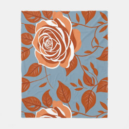 Cobertor De Velo Rose With Warm Tones Of Orange And Rust