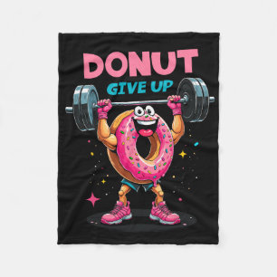 Cobertor De Velo Rosquinha de Fisiculturista Não Desista Humor Trei