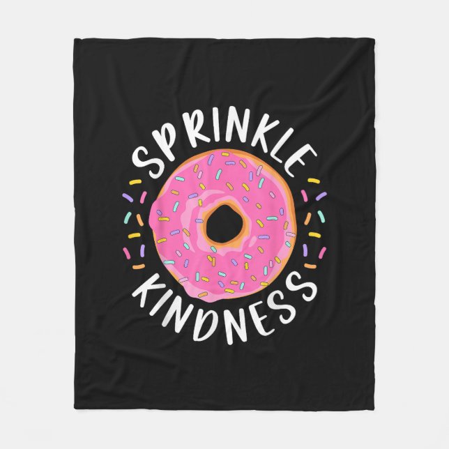 Cobertor De Velo Rosquinha Sprinkle Kindness Meninas Engraçadas Mul (Frente)