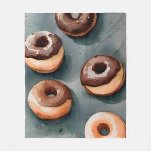 Cobertor De Velo Rosquinhas de chocolate Aquarela