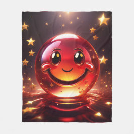 Cobertor De Velo Rosto Bubbly Vermelho Transparente Com Estrelas