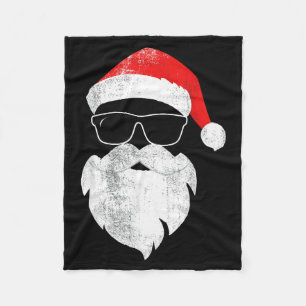 Cobertor De Velo Rosto engraçado de Papai Noel hipster com chapéu b