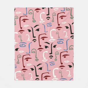 Cobertor De Velo Rostos monocromáticos