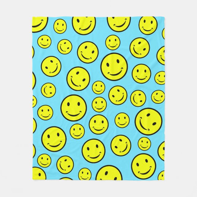 Cobertor De Velo Rostos sorridentes (Frente)