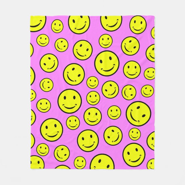 Cobertor De Velo Rostos sorridentes (Frente)