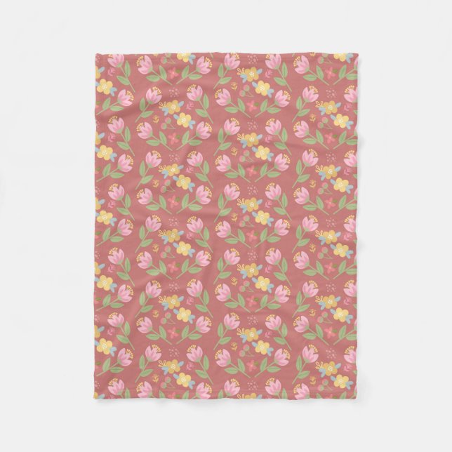 Cobertor De Velo Rosy Posy Afternoon  (Frente)