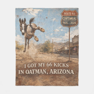 Cobertor De Velo Rota 66 Centenário Burro de Oatman Arte de Viagem
