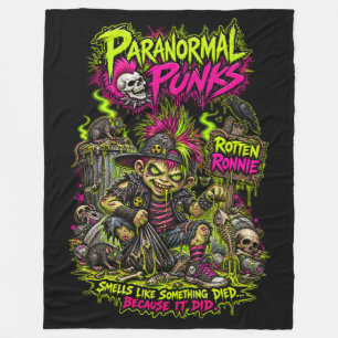 Cobertor De Velo Rotten Ronnie - Paninhos de Fleece dos Paranormal
