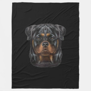 Cobertor De Velo Rottweiler Cachorro Face Zip Hoodie