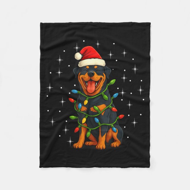 Cobertor De Velo Rottweiler Dog Christmas Pj Pajama Men Women Pjs F (Frente)