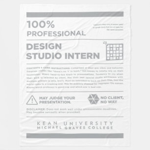 Cobertor De Velo Rótulo de Cuidado do Kean MGC Design Studio