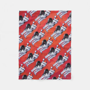 Cobertor De Velo Rouco em Santa Hat em Vermelho