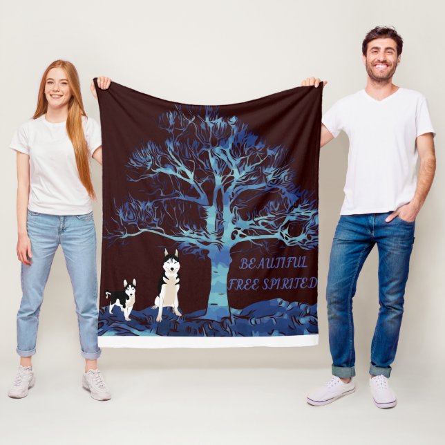 Cobertor De Velo Roucos em branco e azul. (In Situ)