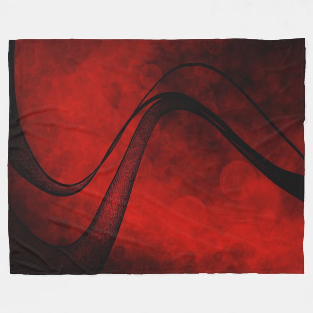 Cobertor De Velo Rouge Crosshatled Wave - Folheto de Fleece (Frente (Horizontal))
