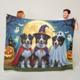Cobertor De Velo Rough Collie Dogs Pumpkin Halloween Engraçado