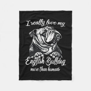 Cobertor De Velo Roupa Buldogue Ama Meu Buldogue Inglês