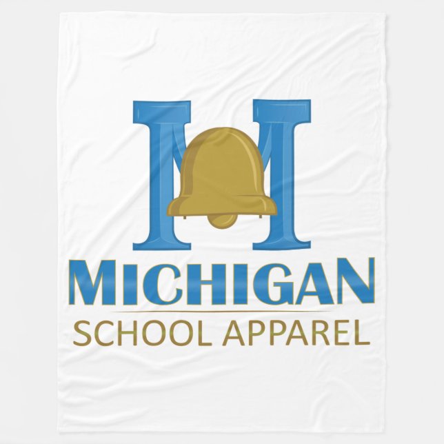Cobertor De Velo Roupa da Escola de Michigan (Frente)