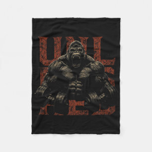 Cobertor De Velo Roupa de Academia de Gorila Macaco Motivação de Tr