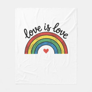 Cobertor De Velo Roupa de Coração de Arco-Íris Vintage Amor É Amor