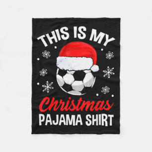 Cobertor De Velo Roupa de pijama engraçada de Natal bola de futebol