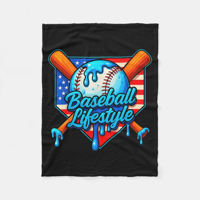 Cobertor De Velo Roupas de Estilo de Vida de Beisebol 101 Jovens Be (Frente)