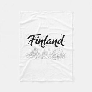 Cobertor De Velo Roupas de viagem de férias da silhueta da Finlândi