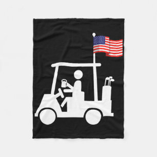 Cobertor De Velo Roupas Patrióticas de Golfe EUA Forte Carrinho de