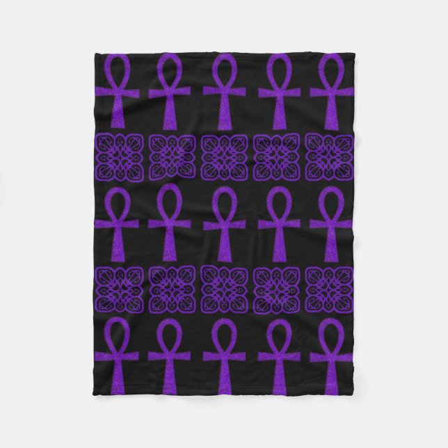 Cobertor De Velo Roxo Ankh (Frente)