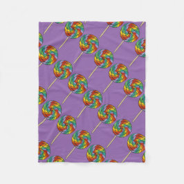 Cobertor De Velo Roxo Arco-Íris Lollipop Docinho