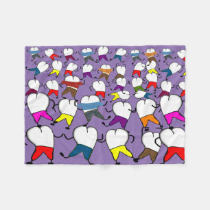 Cobertor De Velo Roxo dental da cobertura do velo da arte do dente