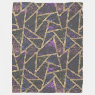 Cobertor De Velo Roxo e teste padrão de mosaico do ouro