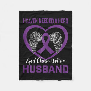 Cobertor De Velo Roxo Em Memória Do Meu Marido Câncer de pâncreas A