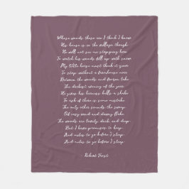 Cobertor De Velo Roxo Empoeirado Poema Personalizado Letra de Músic