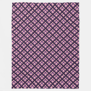 Cobertor De Velo Roxo Lilás Rosa Ameixa Listrado Xadrez