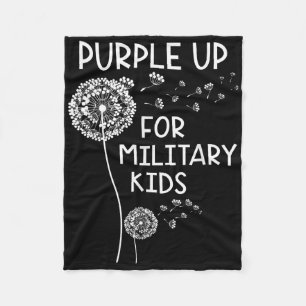 Cobertor De Velo Roxo Para Crianças Militares Mês Do Exército