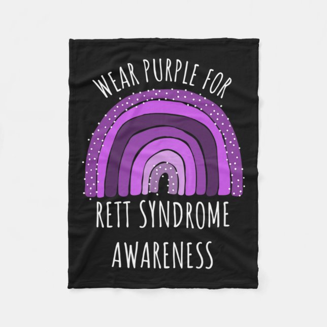 Cobertor De Velo Roxo Para Sindroma De Rett Sensor Mês De Rett (Frente)