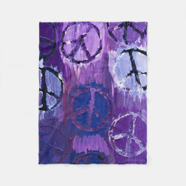 Cobertor De Velo Roxo - Sinal de Paz Fleece Blanket