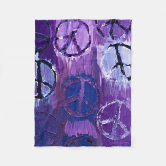 Cobertor De Velo Roxo - Sinal de Paz Fleece Blanket