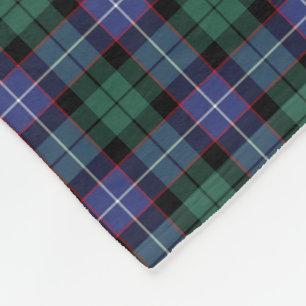 Cobertor De Velo Royal Blue, Green e Black Mitchell Clan Tartan