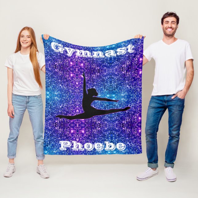 Cobertor De Velo Royalty Sparkle Gymnastics Fleece Blanket (In Situ)