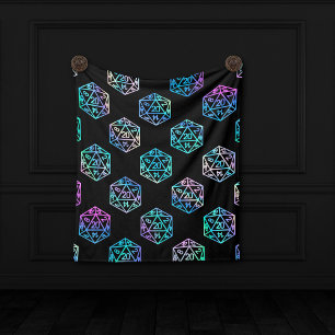 Cobertor De Velo RPG Dice   Holo Fantasy Retro Tabletop PnP Gamer